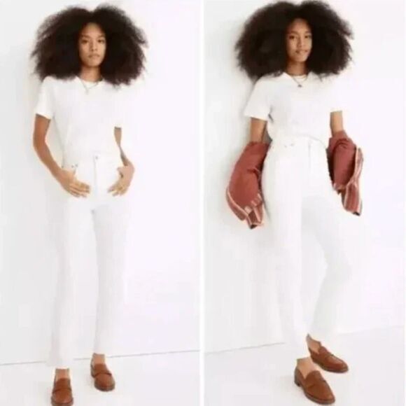 NEW Madewell The High-Rise Perfect Vintage Jean in‎ Tile White, 25 - Picture 2 of 15